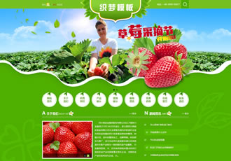 绿色水果蔬菜类织梦模板(带手机端)