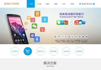 简洁大气手机软件开发科技类企业织梦模板