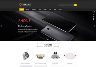 响应式灯具织梦模板灯饰产品英文外贸网站源码下载